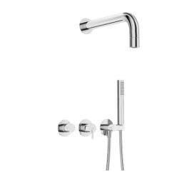   Falba süllyesztett csaptelep, Deante Silia falsík alatti zuhanyszett fejzuhannyal, króm NQS_00XK