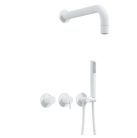 Falba süllyesztett csaptelep, Deante Silia falsík alatti zuhanyszett fejzuhannyal, fehér NQS_A0XK