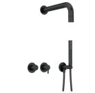 Falba süllyesztett csaptelep, Deante Silia zuhanyszett fejzuhannyal, fekete NQS_N0XK