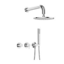   Falba süllyesztett csaptelep, Deante Silia falsík alatti zuhanyszett fejzuhannyal, króm NQS_00YK