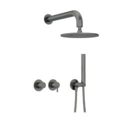   Falba süllyesztett csaptelep, Deante Silia zuhanyszett fejzuhannyal, titanium NQS_D0YK