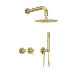   Falba süllyesztett csaptelep, Deante Silia zuhanyszett fejzuhannyal, szálcsiszolt arany NQS_R0YK