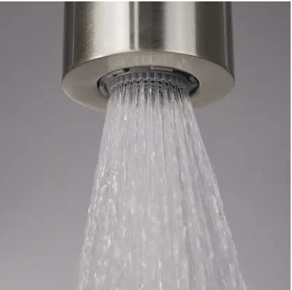 Falba süllyesztett csaptelep, Deante Silia Hexa zuhanyszett+fejzuhany, szálcsiszolt acél NHS_F9XK