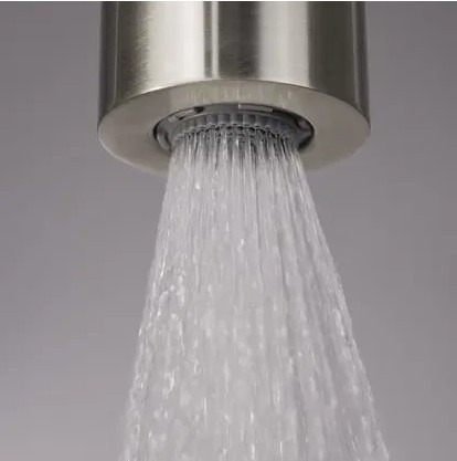 Falba süllyesztett csaptelep, Deante Silia Hexa zuhanyszett+fejzuhany szálcsiszolt acél NHS_F9XK