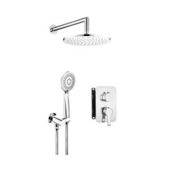   Falba süllyesztett csaptelep, Deante Alpinia zuhanyszett, keverő BOX-al, króm BXYZ0QAM