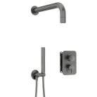 Falba süllyesztett csaptelep, Deante Silia zuhanyszett, keverő BOX-al, titanium BXYZDQSM