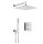 Falba süllyesztett csaptelep, Deante Therm zuhanyszett termosztatikus BOX-al, króm BXYZ0EAT