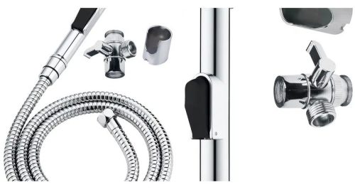 Alkatrész, Deante Bidetta 1 ponton rögzíthető bidé készlet zuhanyváltóval, króm ANW_041C