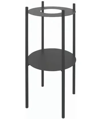 Alsó szekrény, Deante Silia álló fürdőszobai konzol, fekete, 36 cm CKS_N36A