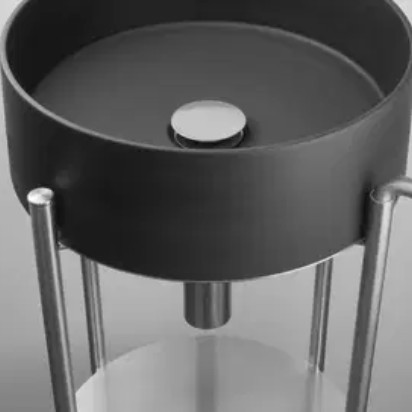 Alsó szekrény, Deante Silia álló fürdőszobai konzol, szálcsiszolt acél, 36 cm CKS_F36A