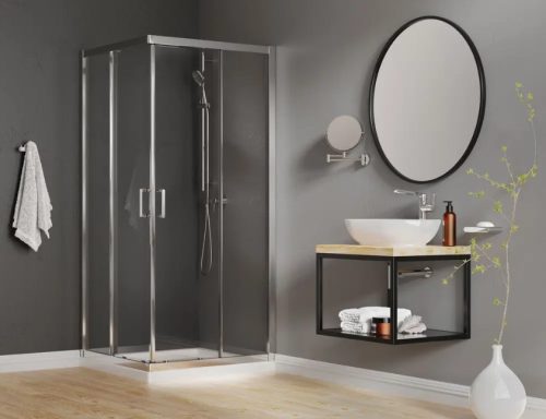 Alsó szekrény, Deante fali fürdőszobai konzol, fekete, 60x50 cm CSW_X60A