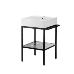   Alsó szekrény, Deante Temisto álló fürdőszobai konzol, mosdóval 56,5x40 cm CDTS6U4S