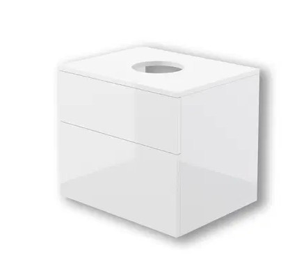 Alsó szekrény, Deante Prizma mosdószekrény, pulttal fényes fehér 60x52x47 cm SDI_6B61