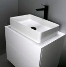 Alsó szekrény, Deante Prizma mosdószekrény, pulttal fényes fehér 60x52x47 cm SDI_6B61