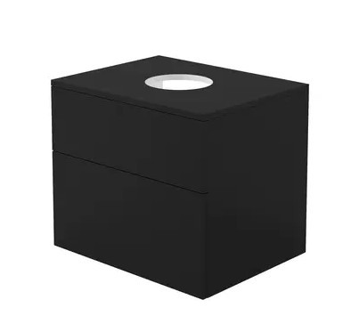 Alsó szekrény, Deante Prizma mosdószekrény, pulttal fekete 60x52x47 cm SDI_NB61