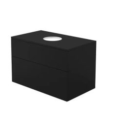  Alsó szekrény, Deante Prizma mosdószekrény, pulttal fekete 80x52x47 cm SDI_NB81