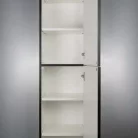 Fali szekrény, Deante Prizma fali szekrény 35x35x160 cm, fekete SDI_NSL1