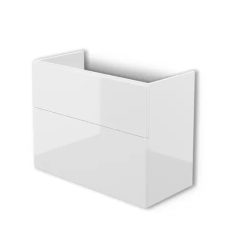   Alsó szekrény, Deante Prizma mosdó szekrény pult nélkül, fényes fehér 80x60x38,5 cm STU_6U81