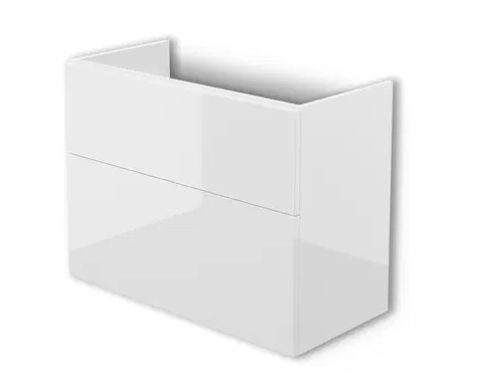 Alsó szekrény, Deante Prizma mosdó szekrény pult nélkül, fényes fehér 80x60x38,5 cm STU_6U81
