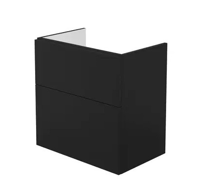Alsó szekrény, Deante Prizma mosdó szekrény pult nélkül, fekete 60x60x38,5 cm STU_NU61
