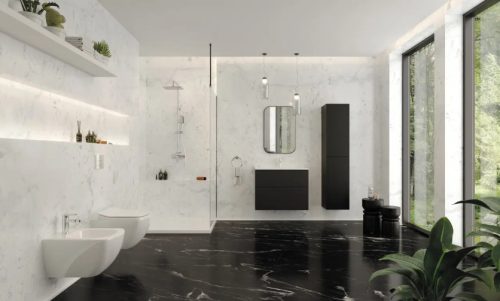 Alsó szekrény, Deante Prizma mosdó szekrény pult nélkül, fekete 80x60x38,5 cm STU_NU81