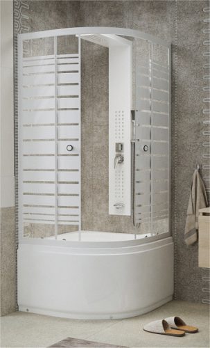 Zuhanykabin, Sanimix 22.44.5 íves zuhanykabin tálcával, 90x90