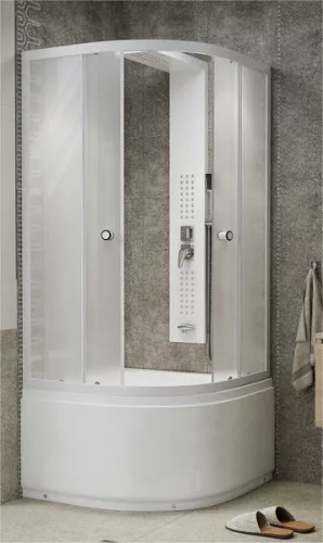 Zuhanykabin, Sanimix 22.44.6 íves zuhanykabin tálcával, 90x90