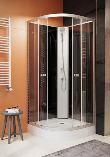 Zuhanykabin, Sanimix 22.1762A-90 Black hátfalas zuhanykabin 90x90