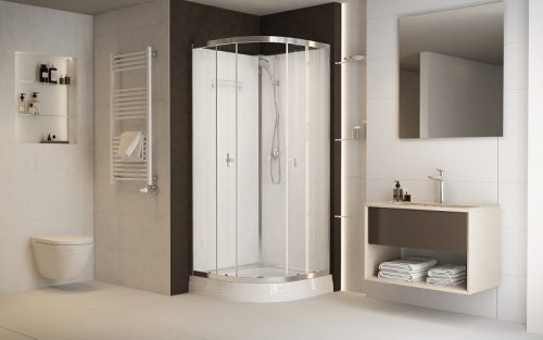 Zuhanykabin, Sanimix 22.1059 íves, hátfalas zuhanykabin 90x90