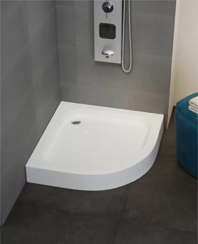 Zuhanytálca, Sanimix 21.04.05 íves zuhanytálca fém lábbal 80x80