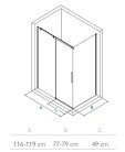 Zuhanykabin, Wasserburg Feliz zuhanykabin 80x120 2532-80