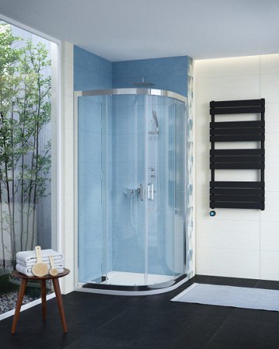 Zuhanykabin, Wasserburg WB02 íves zuhanykabin 80x80, króm 22.2502-80