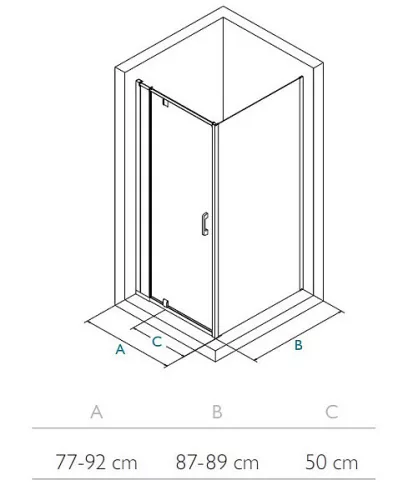 Zuhanykabin, Wasserburg WB18 zuhanykabin 90x90 cm, króm 22.2518-90