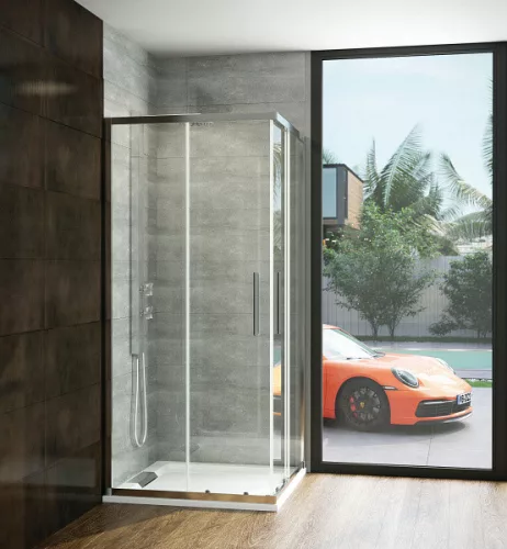 Zuhanykabin, Wasserburg Express szögletes zuhanykabin 80x80 cm, króm 22.2512E-80