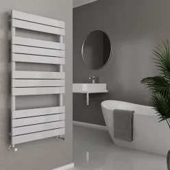   Egyenes radiátor, Wasserburg Plana White törölközőszárító radiátor 120x60 cm, fehér 20.25936W