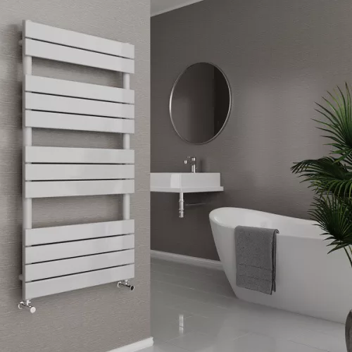 Egyenes radiátor, Wasserburg Plana White törölközőszárító radiátor 120x60 cm, fehér 20.25936W