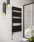 Egyenes radiátor, Wasserburg Plana Black törölközőszárító radiátor 120x60 cm, fekete 20.25936B
