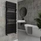 Egyenes radiátor, Wasserburg Plana Plus Black törölközőszárító radiátor 128,8x50 cm 20.25905B
