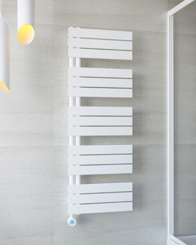 Egyenes radiátor, Wasserburg Crista White törölközőszárító radiátor 140x50 cm, fehér 20.25946W