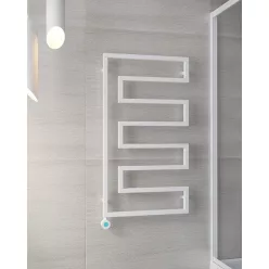   Egyenes radiátor, Wasserburg E-Style White törölközőszárító radiátor 138x60 cm, fehér 20.25956W