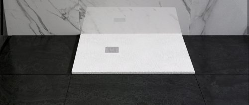 Zuhanytálca, Wasserburg Petra 120x80 cm zuhanytálca, rozsdamentes ráccsal, fehér 21.2506C-80