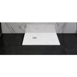   Zuhanytálca, Wasserburg Petra 120x90 cm zuhanytálca, rozsdamentes ráccsal, fehér 21.2506C-90