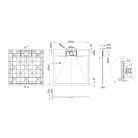 Zuhanytálca, Invena Alvero zuhanytálca, fehér 90x90 AK-7B-909-H