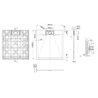 Zuhanytálca, Invena Alvero zuhanytálca, fehér 90x100 AK-7B-910-H