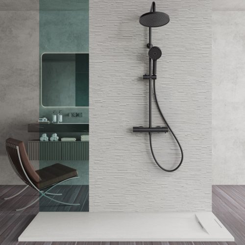 Zuhanytálca, Invena Alvero zuhanytálca, fehér 90x110 AK-7B-911-H