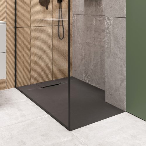 Zuhanytálca, Invena Alvero zuhanytálca, fekete 90x90 AK-7C-909-H