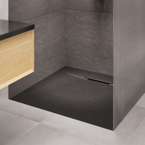 Zuhanytálca, Invena Alvero zuhanytálca, fekete 90x90 AK-7C-909-H