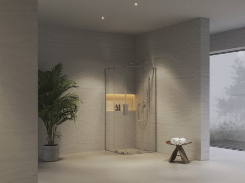 Zuhanykabin, Ravak Roll RORV2 zuhanykabin 90x90 cm, króm X14V70C00Z1