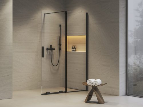 Walk-in, Ravak Roll ROWI zuhanyfal 100 cm, fekete X9WVA0300Z1