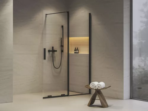 Walk-in, Ravak Roll ROWI zuhanyfal 120 cm, fekete X9WVG0300Z1